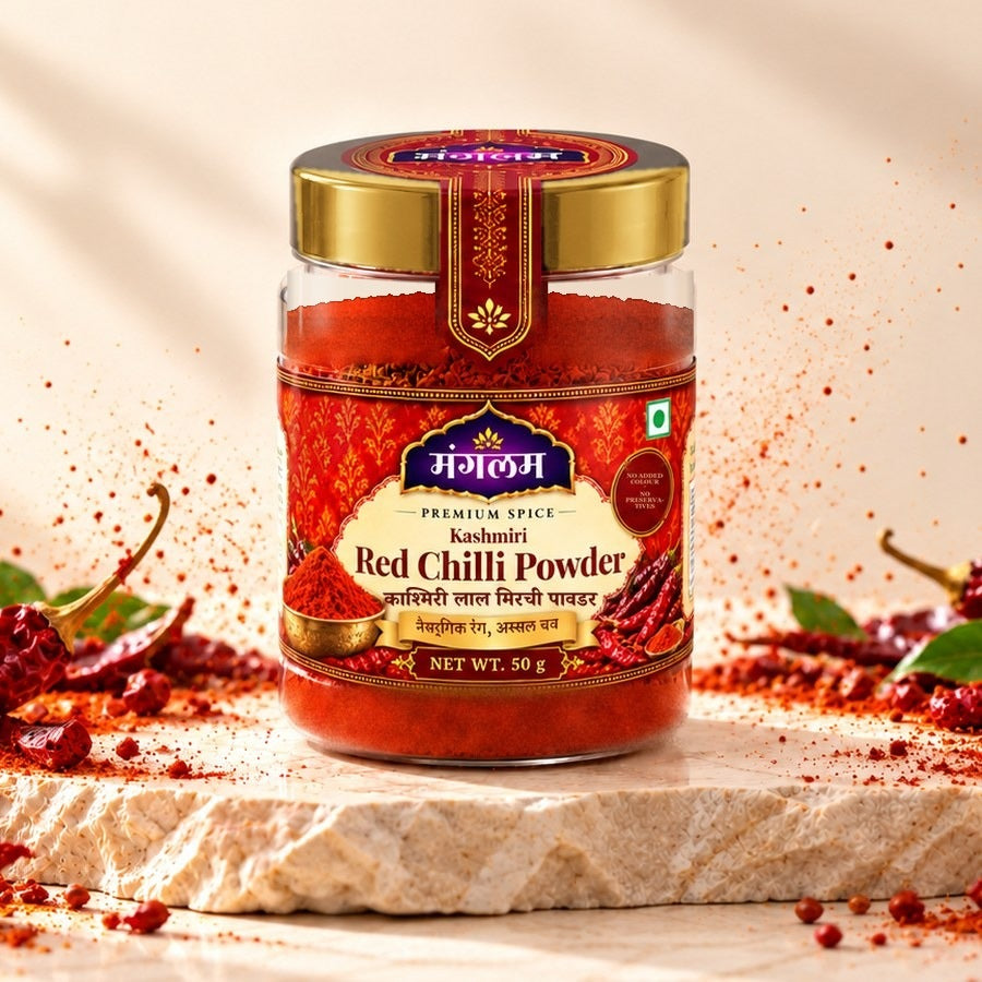 Kashmiri Red Chilli Powder jar