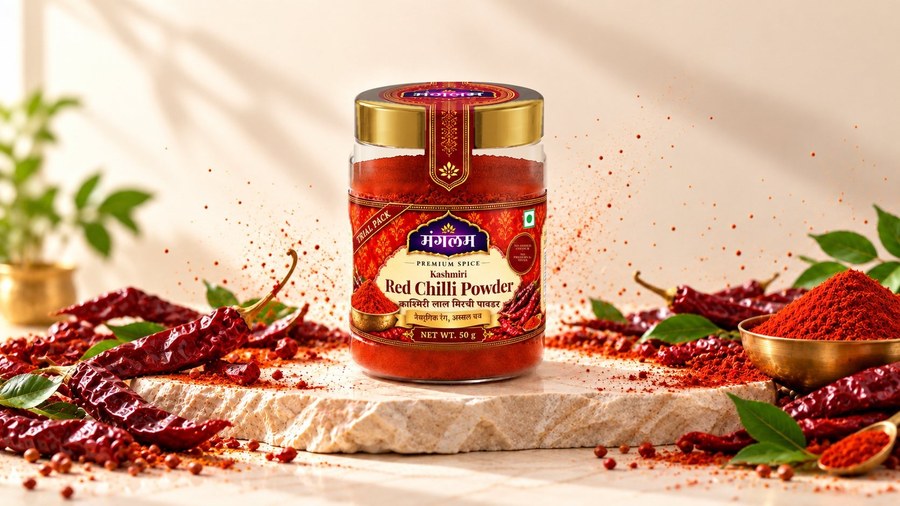 Mangalam Kashmiri Red Chilli Powder 40 g jar